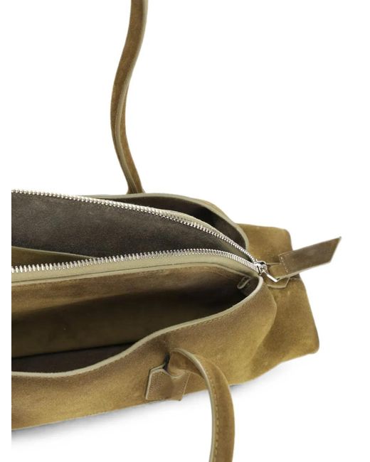 The Attico Green Small La Passeggiata Shoulder Bag