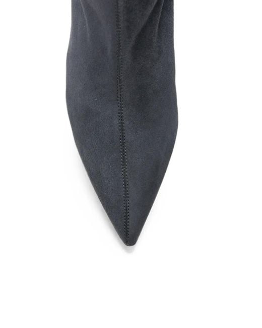 Aquazzura Black Montmartre Suede Ankle Boots