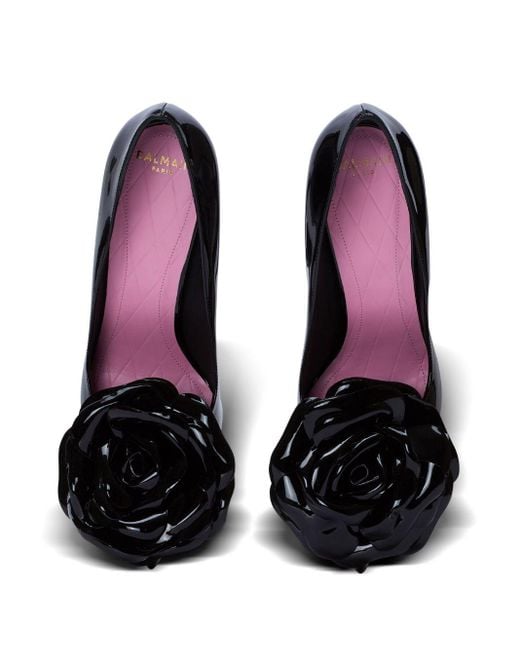Zapatos Ruby con tacón de 95 mm Balmain de color Black
