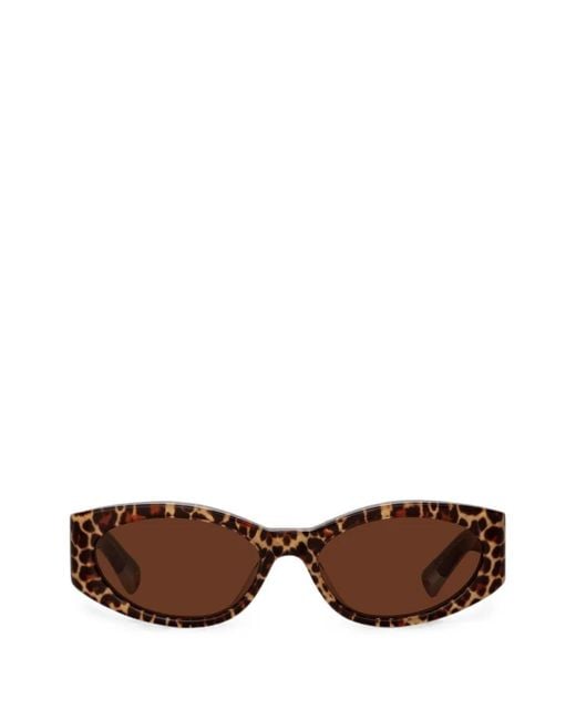 Jacquemus Brown Ovalo Oval Sunglasses