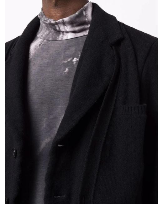 Undercover Black Single-breasted Knitted Blazer for men