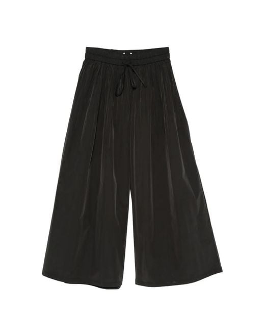 Psophia Black Drawstring-Waist Pleated Palazzo Pants