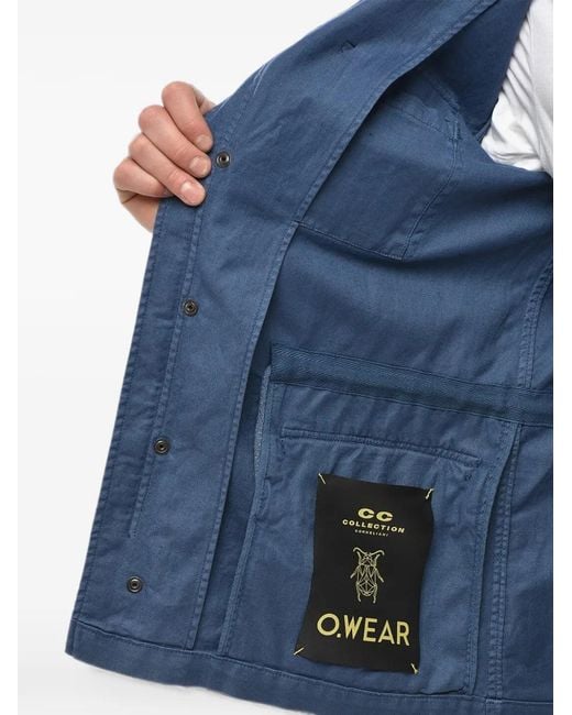 Corneliani Blue Long-Sleeved Utility Jacket for men