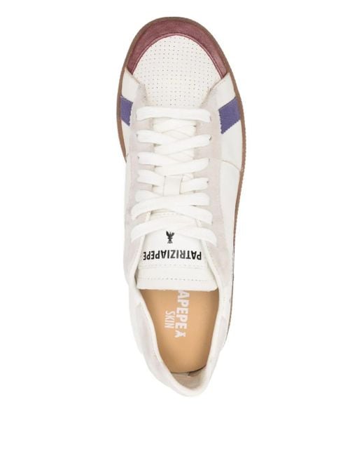 Patrizia Pepe White Leather Panelled Sneakers
