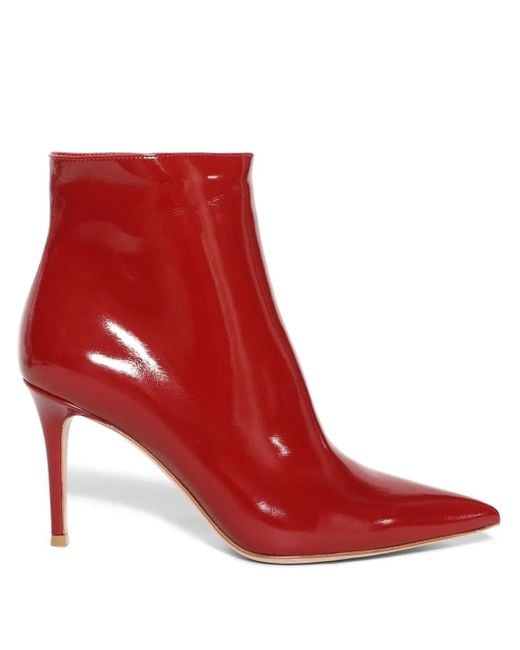 Gianvito Rossi Laarzen Met Puntige Neus in het Red