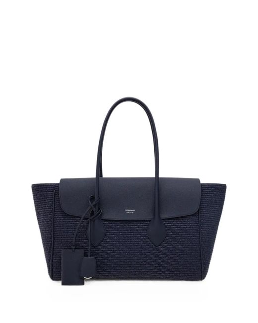 Ferragamo Blue East-West Tote Bag (L) for men
