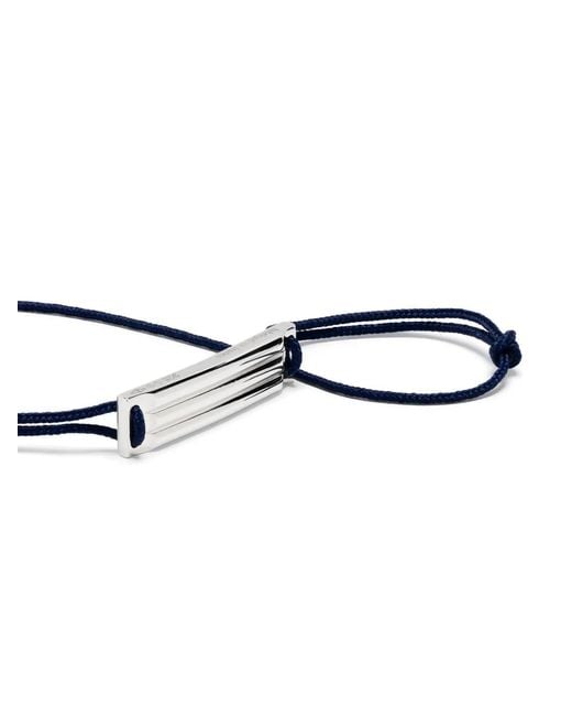 Le Gramme White Sterling 5G Gordon Braided Bracelet