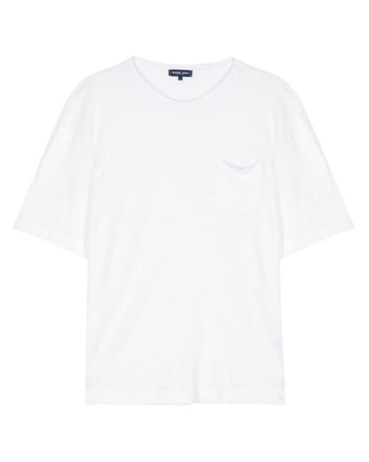 Frescobol Carioca White Carmo Linen T-shirt for men