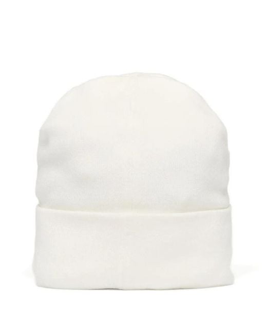 Guess Pink Logo-Patch Beanie Hat