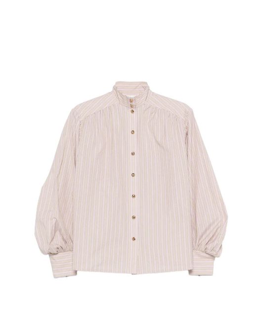 Blusa A Rayas Con Botones Zimmermann de color Pink