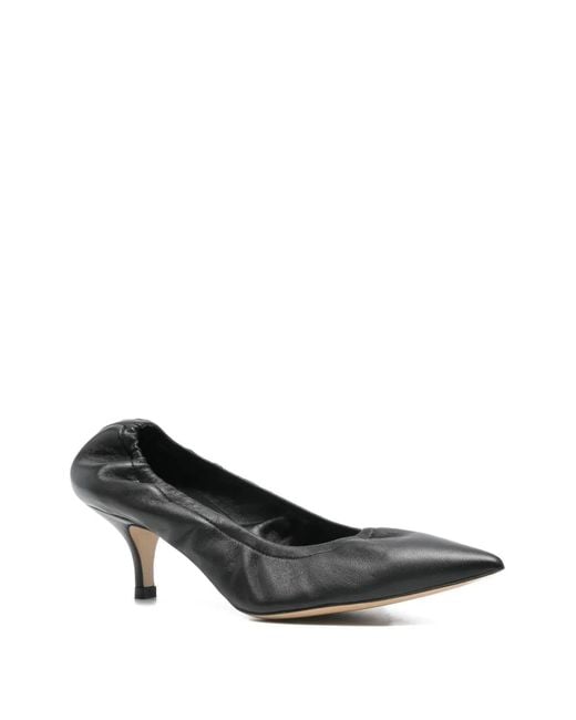 P.A.R.O.S.H. Black Leather Pumps