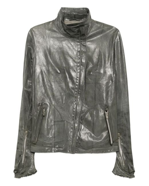 Carol Christian Poell Gray Prosthetic Leather Jacket