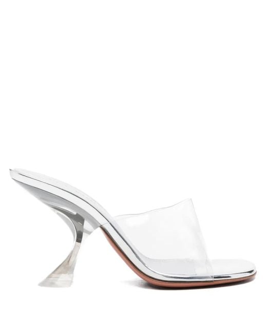 AMINA MUADDI White 90Mm Taylor Glass Slipper Sandals