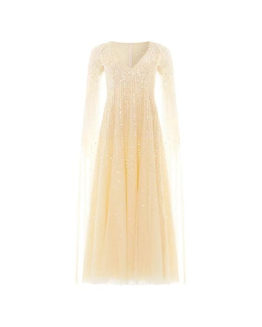 Needle & Thread White Moonlight Sequined V-Neck Dress