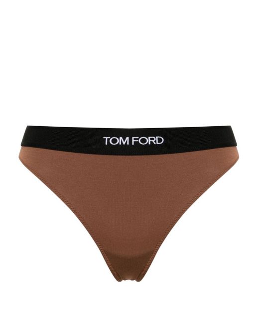 Tanga con logo en la cinturilla Tom Ford de color Brown