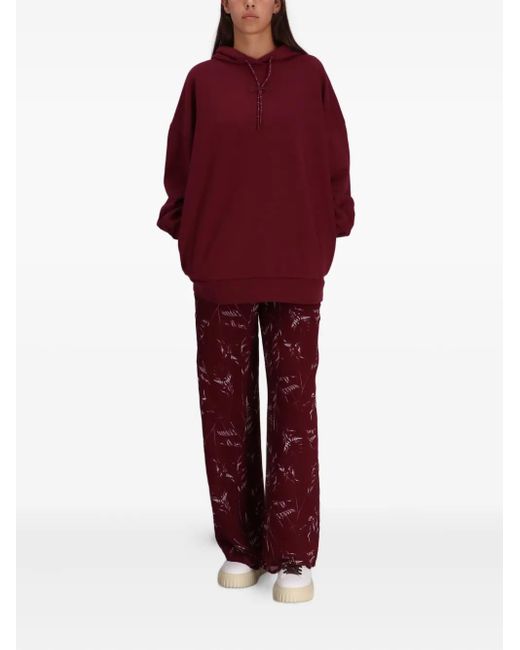 ARMANI EXCHANGE Red Logo-Detail Drawstring Hoodie