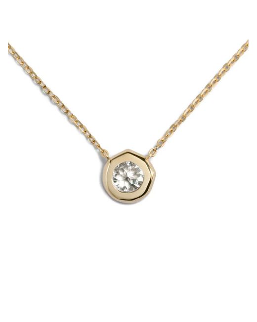 Monica Vinader White Mv Siren Solitaire Diamond Necklace