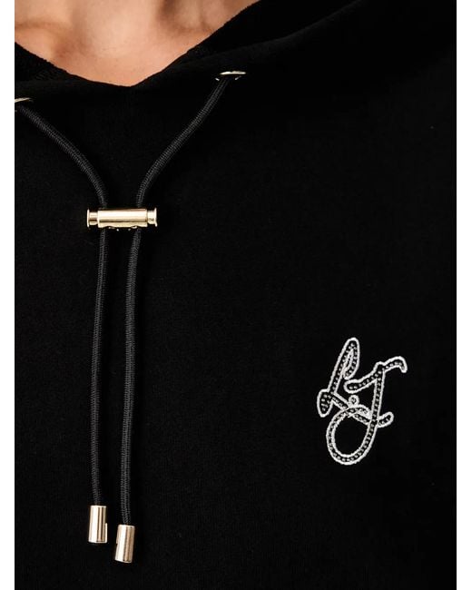 Liu Jo Black Hooded Sweatshirt