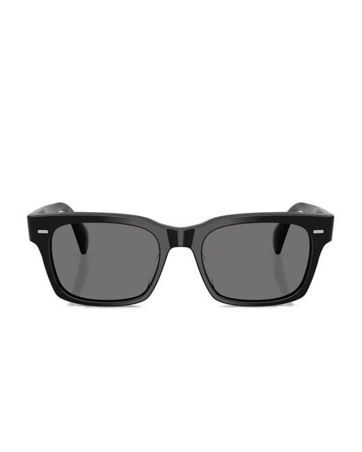 Oliver Peoples Gray Ryce Square-Frame Sunglasses