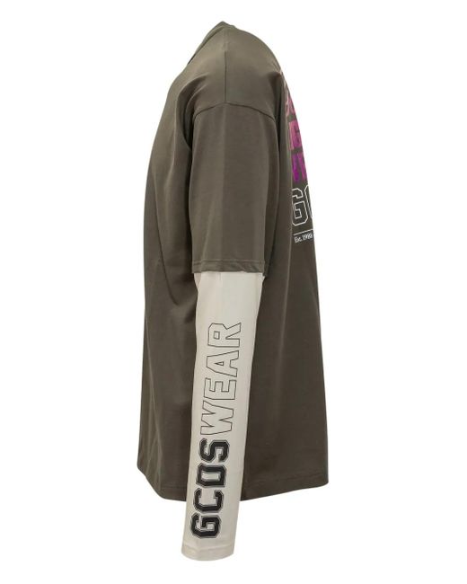 Gcds Gray Layered Long-Sleeve T-Shirt for men