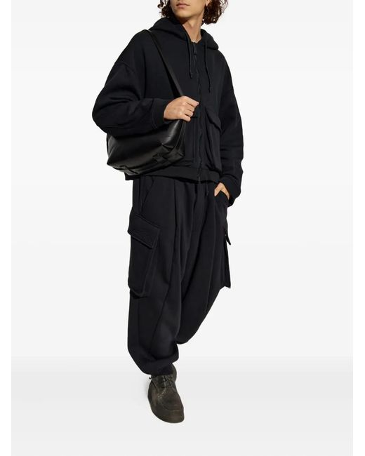 DSquared² Black Hooded Ribbed Jacket for men