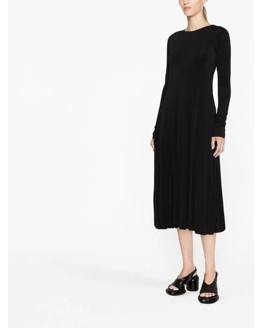 Jil Sander Black Open-Back Midi Dress