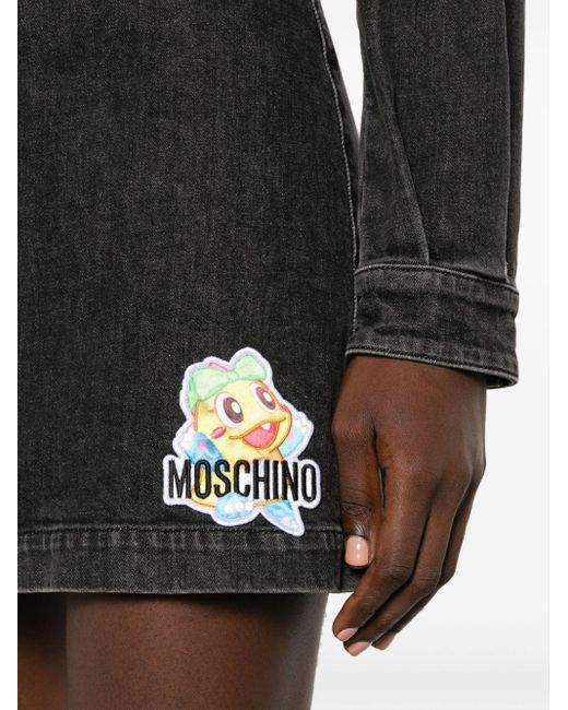 Moschino Black Jeansrock in A-Linie