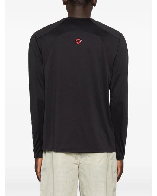 Hiking Patrol Black X Mammut Zip-Fastening Long-Sleeve Top for men