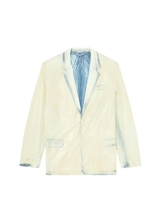 DIESEL White Blazer for men