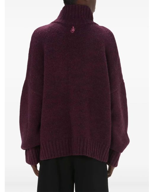 J.W. Anderson Purple Gerippter Pullover