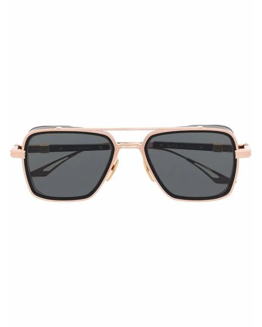 Dita Eyewear Gray Oversized Square-Frame Sunglasses