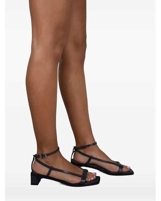 ANEST COLLECTIVE White Crossover Strap Linea Sandals