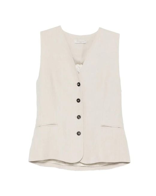 Chaleco Jesi Con Botones Antonelli de color White