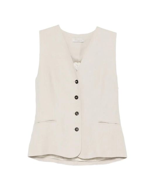 Antonelli White Jesi Buttoned Waistcoat