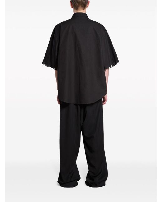 Balenciaga Black Hemd im Distressed-Look