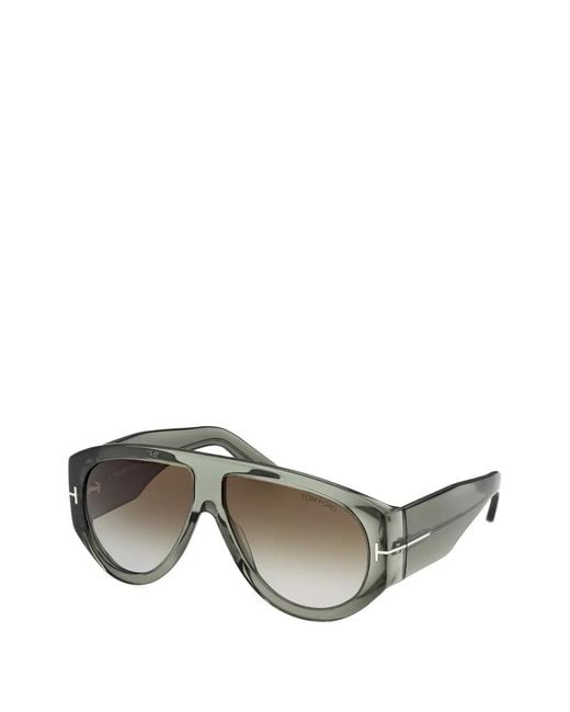 Tom Ford Gray Bronson Pilot-Frame Sunglasses for men
