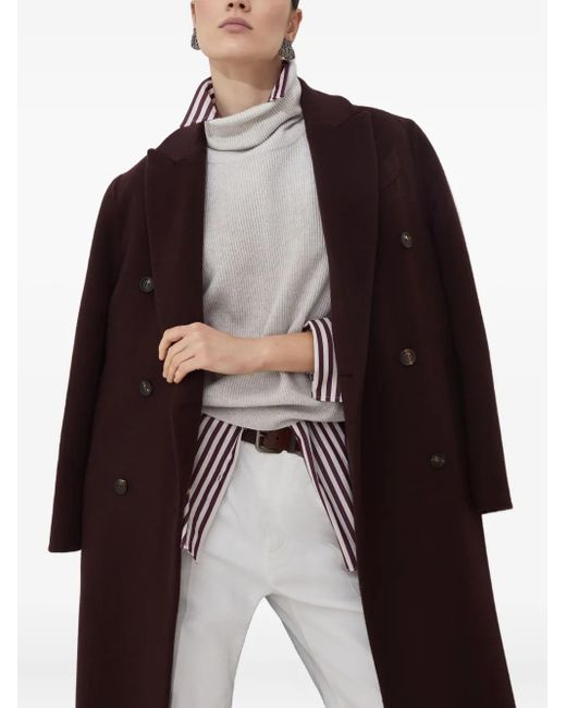 Brunello Cucinelli ダブルコート Purple