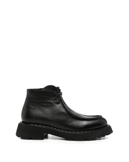 SERGIO MORETTI FIRENZE Black Zip-Fastening Leather Desert Boots
