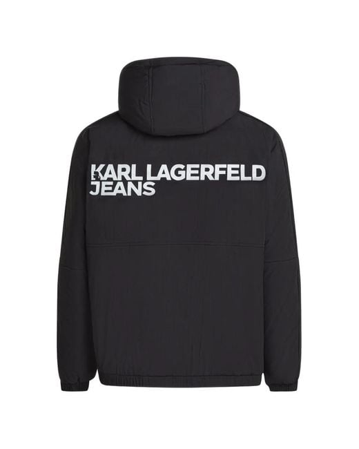Karl Lagerfeld Black Reversible Logo Jacket for men