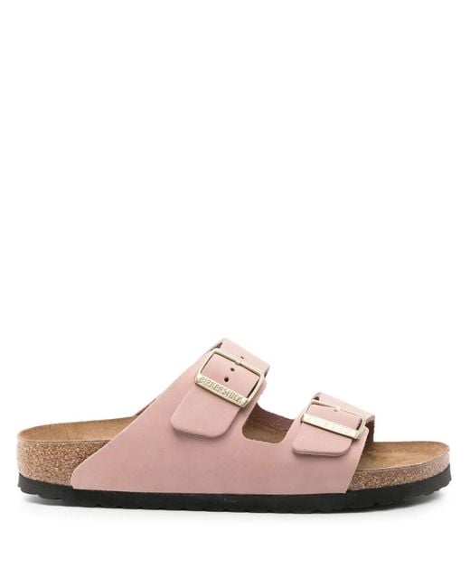 Birkenstock Pink Arizona Soft, Nubuck Leather Shoes