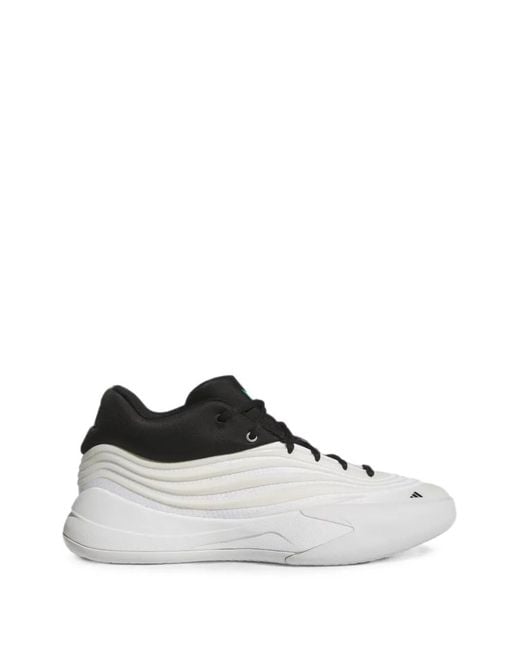 Adidas White Dame Wave-Effect Panelled Sneakers for men
