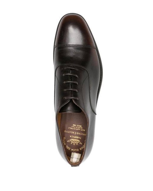 Officine Creative Brown Faded Leather Derby Shoes for men