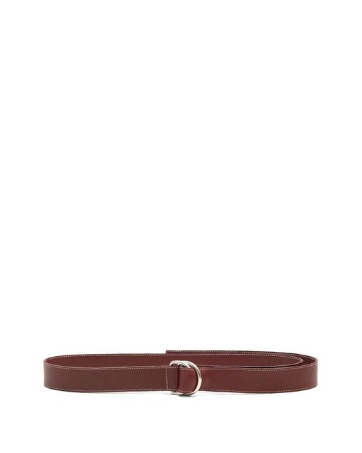 AMI White Ceinture Supple En Cuir À Double Boucle (35 Mm)