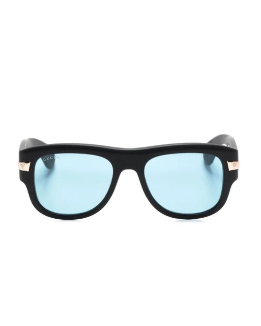 Gucci Blue Square-Frame Sunglasses for men