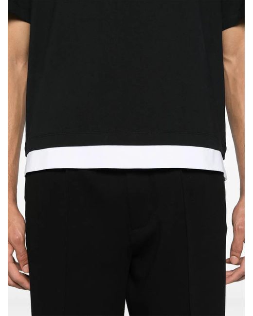 Neil Barrett Black Layered Cotton T-Shirt for men