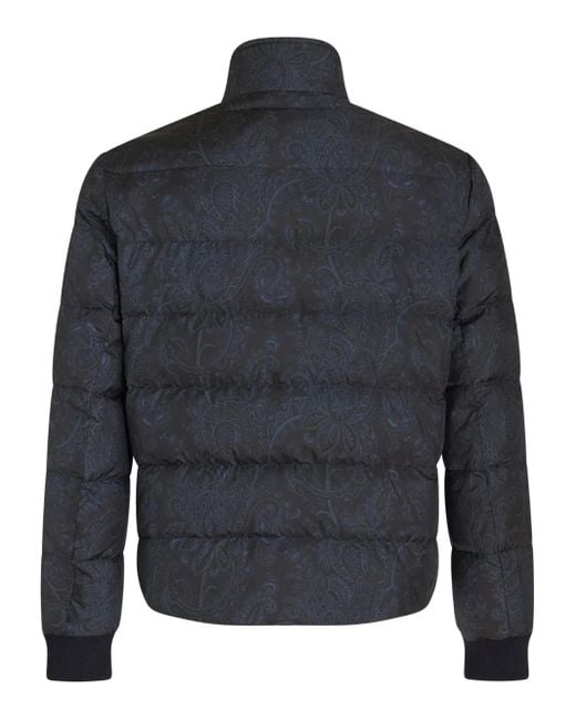 メンズ Etro ペイズリー パデッドジャケット Black