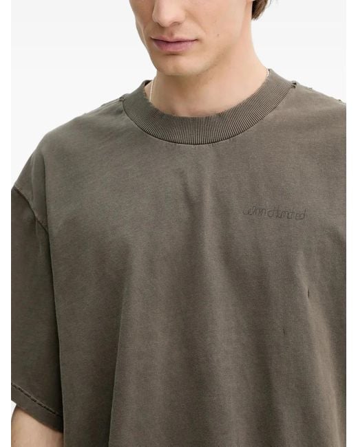 Won Hundred Gray Embroidered-Detail T-Shirt