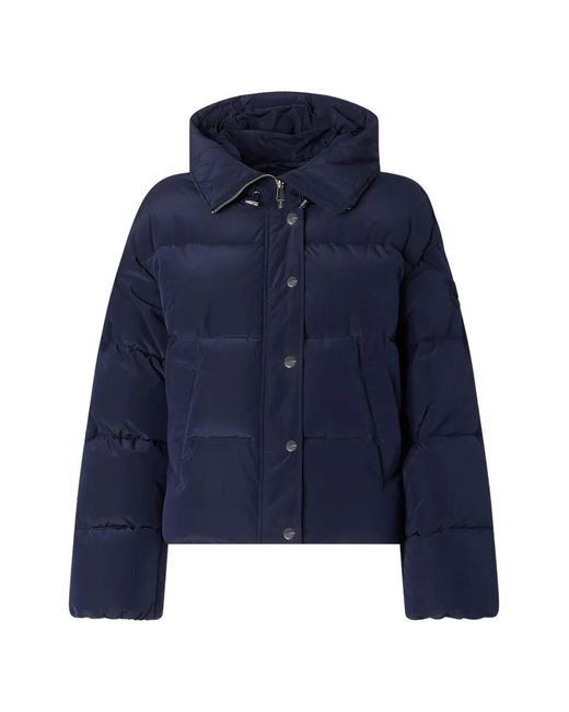 Pinko Blue Hooded Padded Jacket