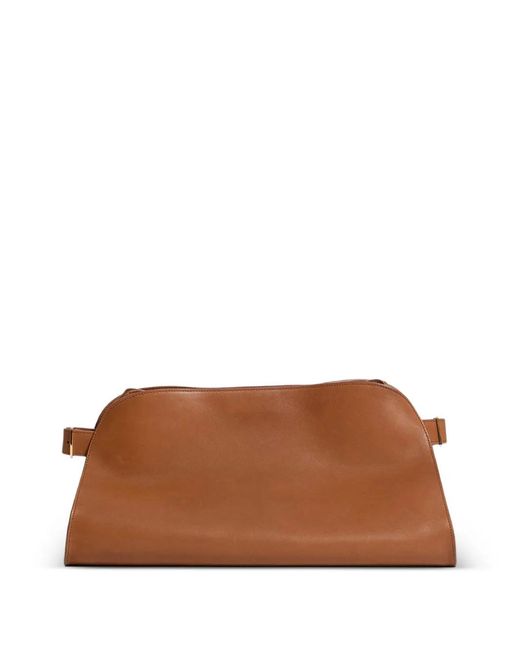 The Row Brown Leather Clutch Bag
