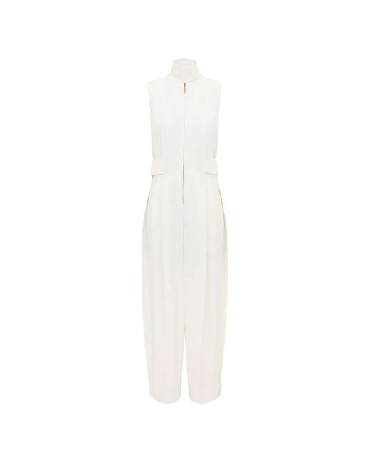Zimmermann White Twill Luna Jumpsuit